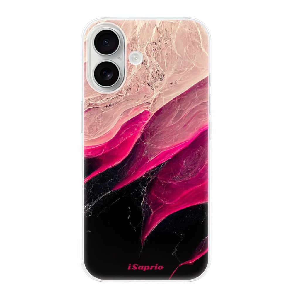 Odolné silikónové puzdro iSaprio - Black and Pink - iPhone 16