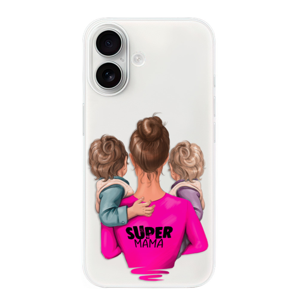 Odolné silikónové puzdro iSaprio - Super Mama - Two Boys - iPhone 16