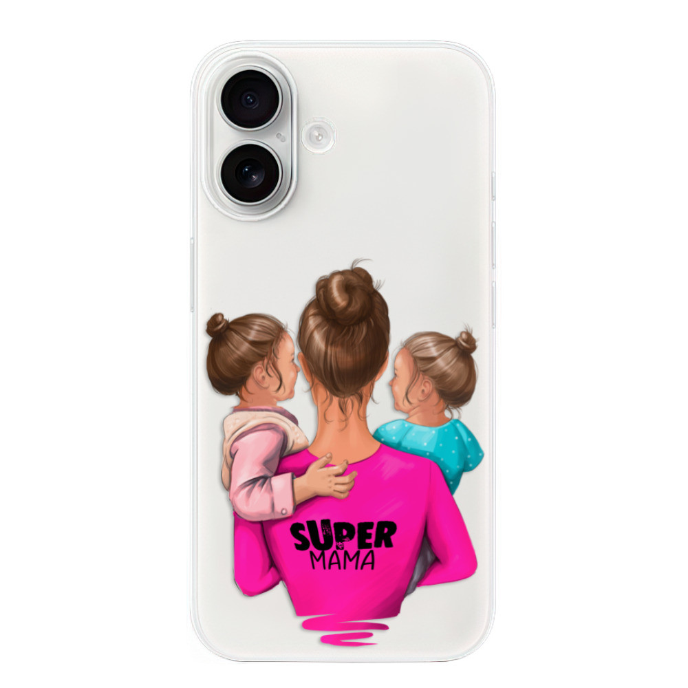Odolné silikónové puzdro iSaprio - Super Mama - Two Girls - iPhone 16