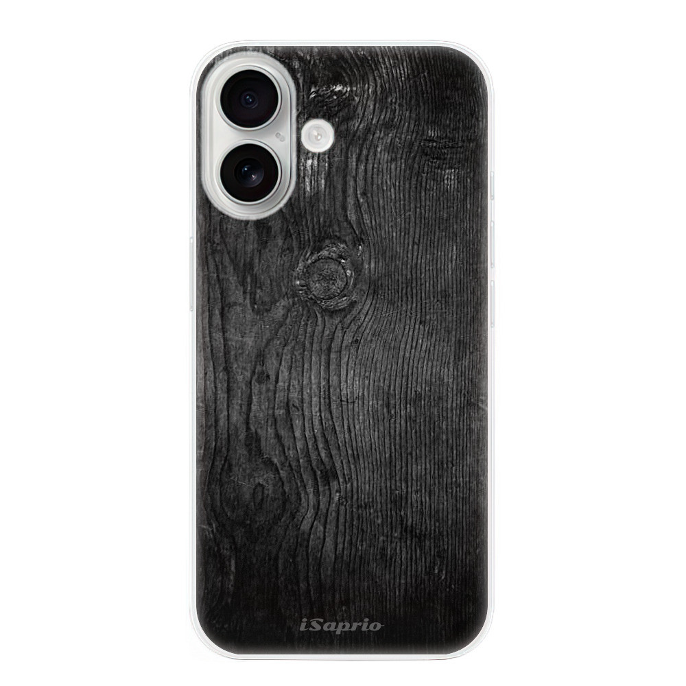 Odolné silikónové puzdro iSaprio - Black Wood 13 - iPhone 16