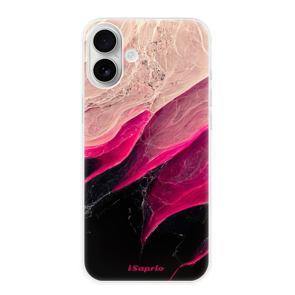 Odolné silikónové puzdro iSaprio - Black and Pink - iPhone 16 Plus
