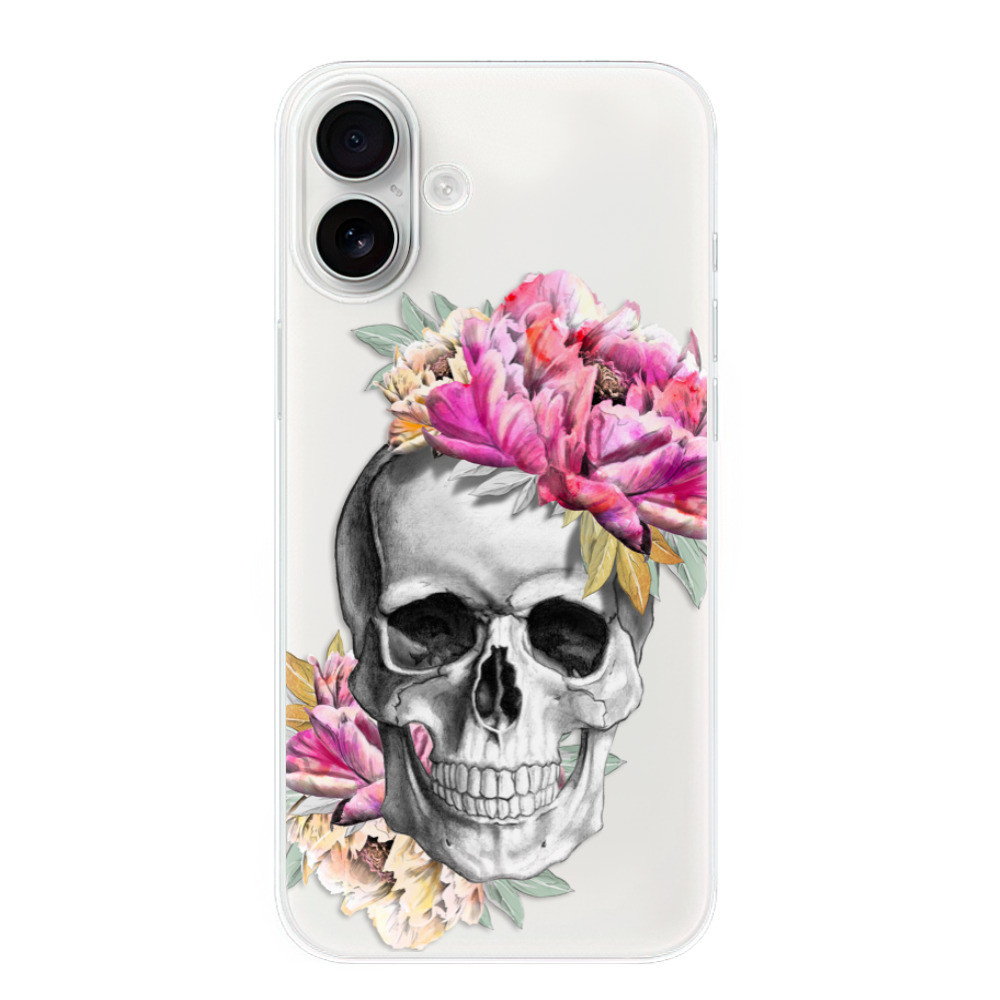 Odolné silikónové puzdro iSaprio - Pretty Skull - iPhone 16 Plus