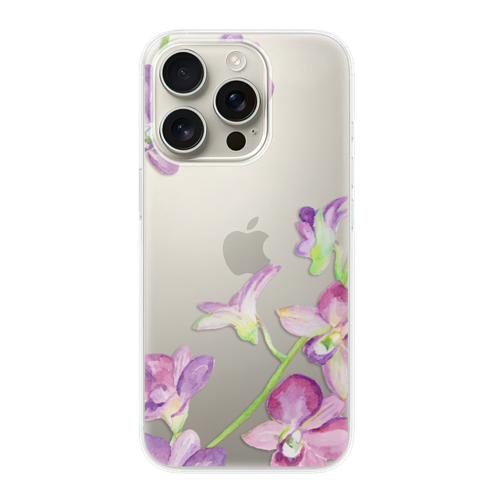 Odolné silikónové puzdro iSaprio - Purple Orchid - iPhone 16 Pro