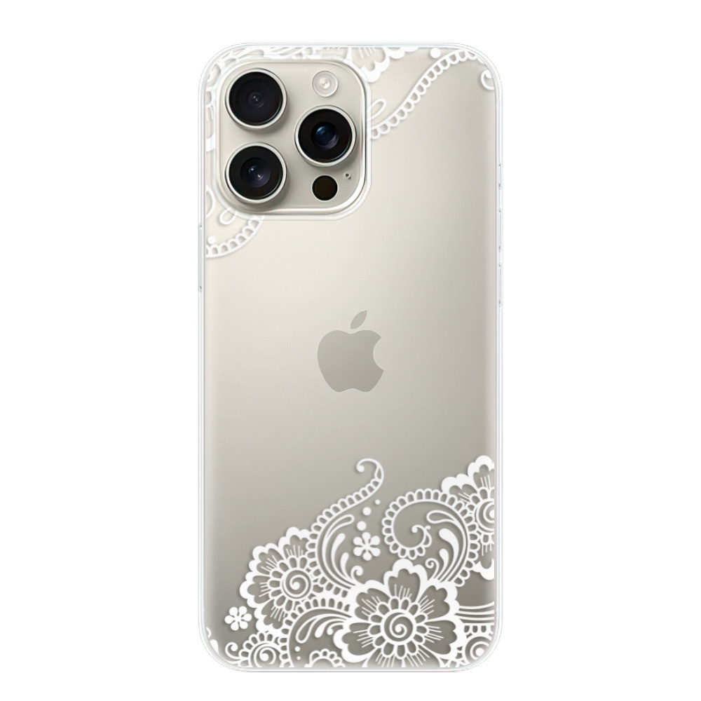 Odolné silikónové puzdro iSaprio - White Lace 02 - iPhone 16 Pro Max