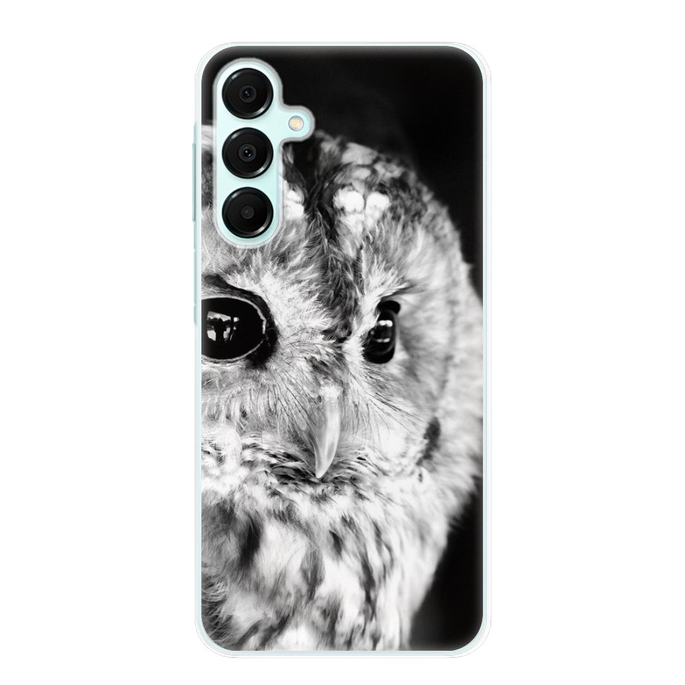 Odolné silikónové puzdro iSaprio - BW Owl - Samsung Galaxy A16 5G