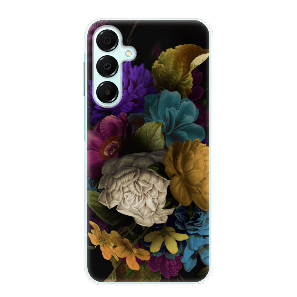 Odolné silikónové puzdro iSaprio - Dark Flowers - Samsung Galaxy A16 5G