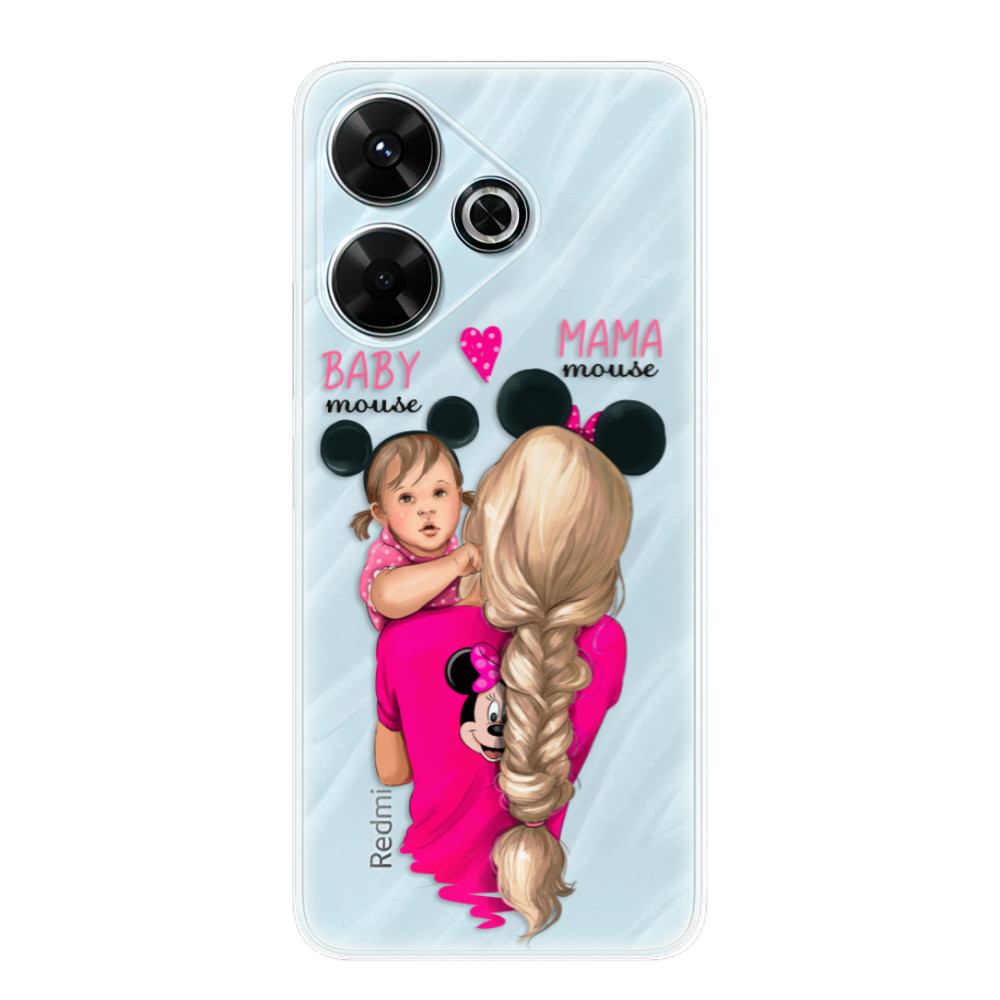 Odolné silikónové puzdro iSaprio - Mama Mouse Blond and Girl - Xiaomi Redmi 13