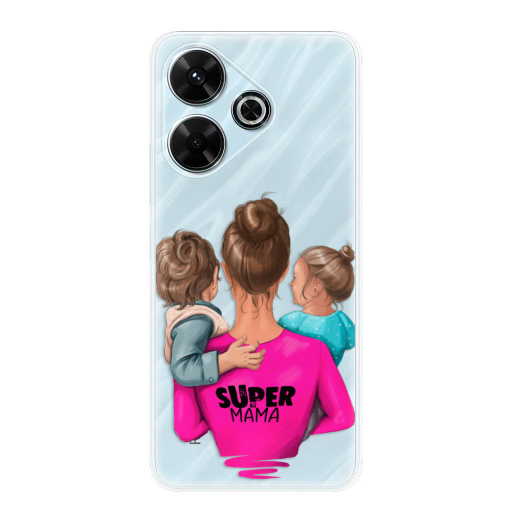 Odolné silikónové puzdro iSaprio - Super Mama - Boy and Girl - Xiaomi Redmi 13