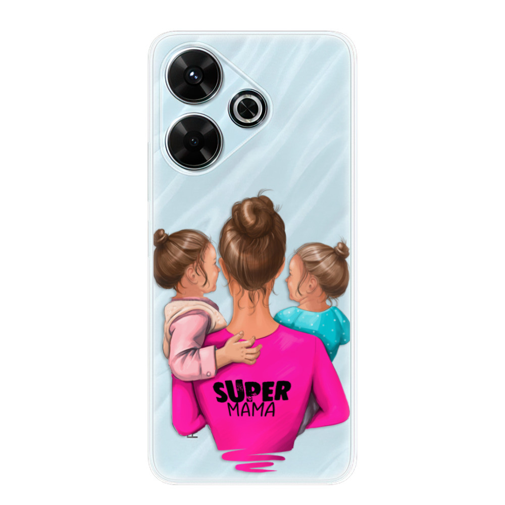 Odolné silikónové puzdro iSaprio - Super Mama - Two Girls - Xiaomi Redmi 13