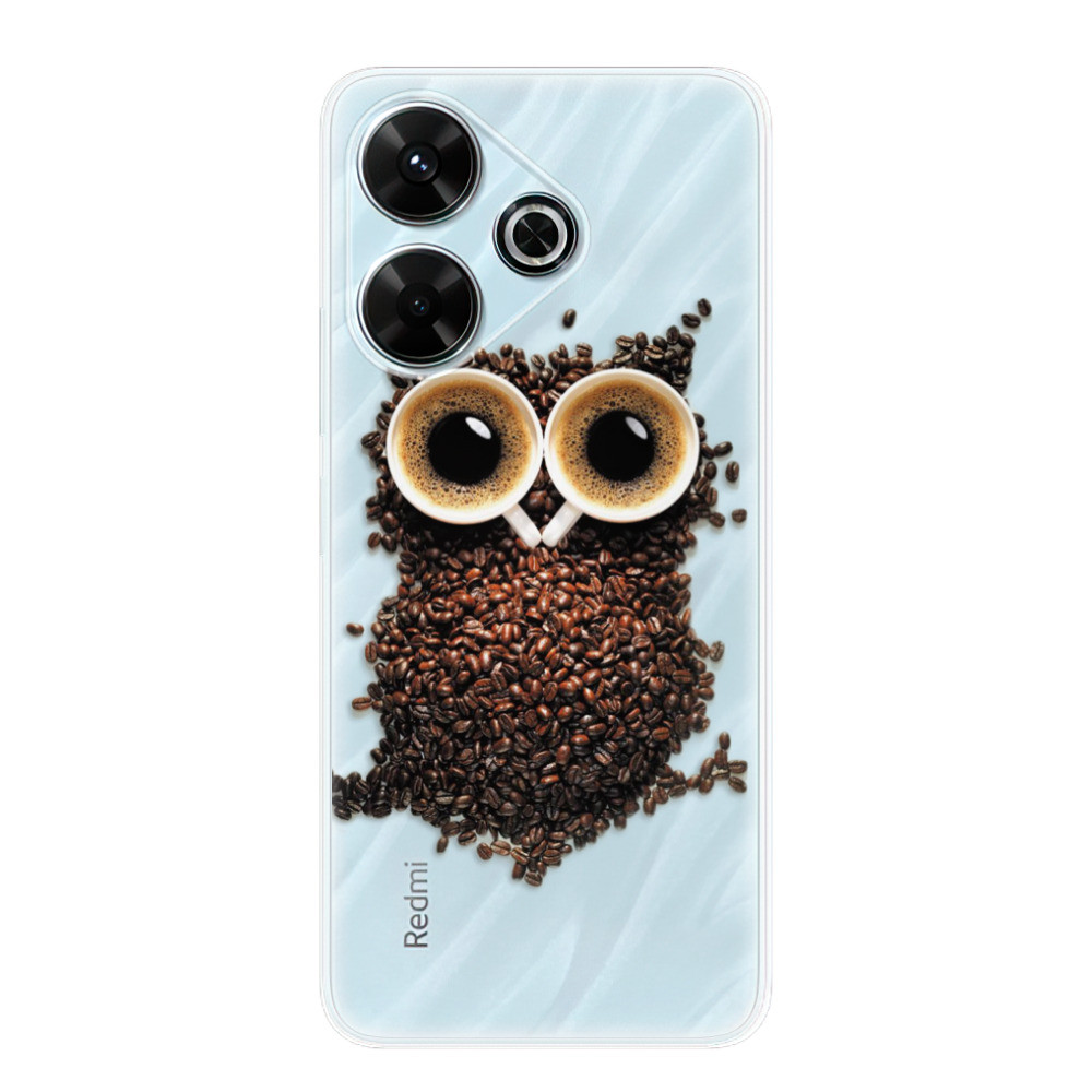 Odolné silikónové puzdro iSaprio - Owl And Coffee - Xiaomi Redmi 13