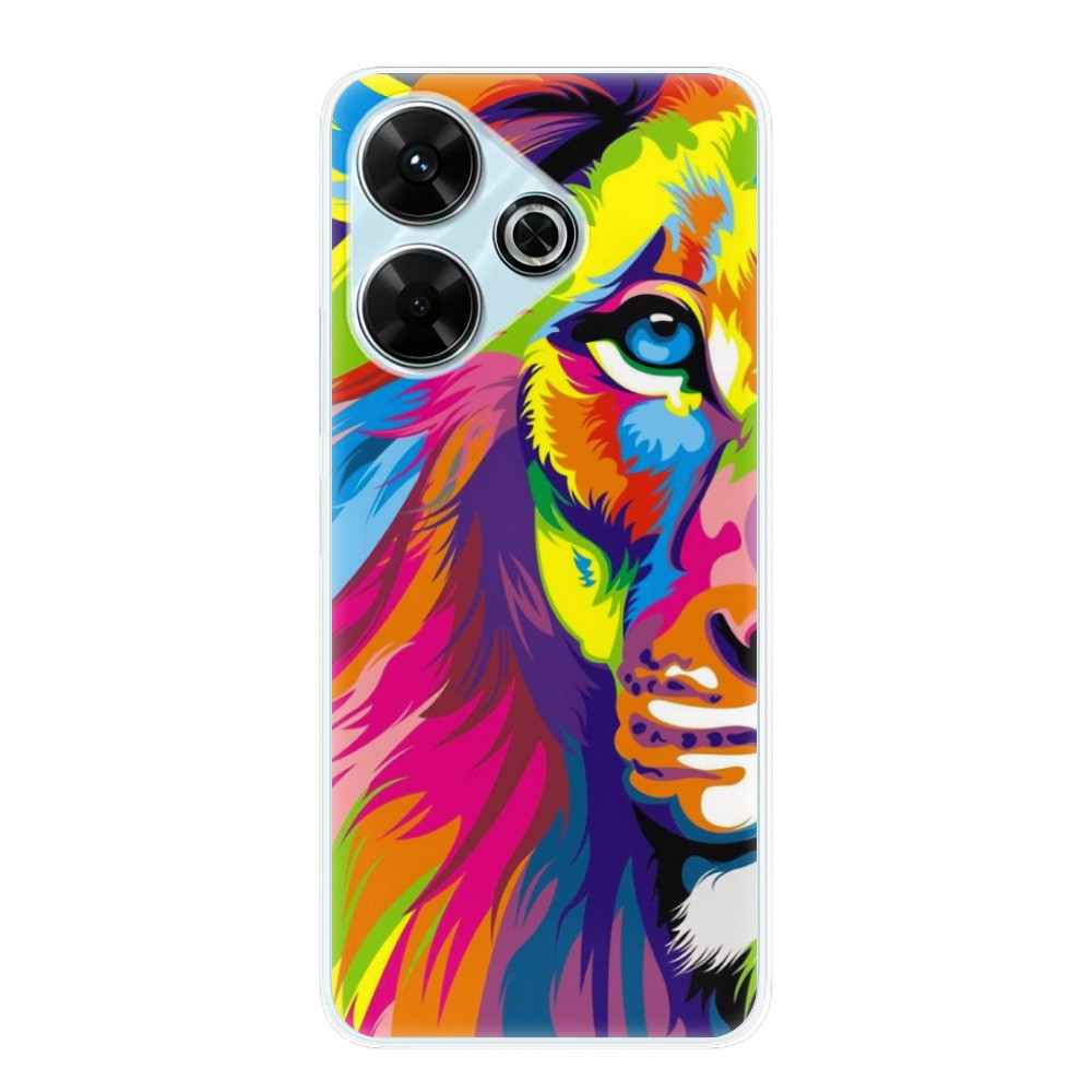 Odolné silikónové puzdro iSaprio - Rainbow Lion - Xiaomi Redmi 13