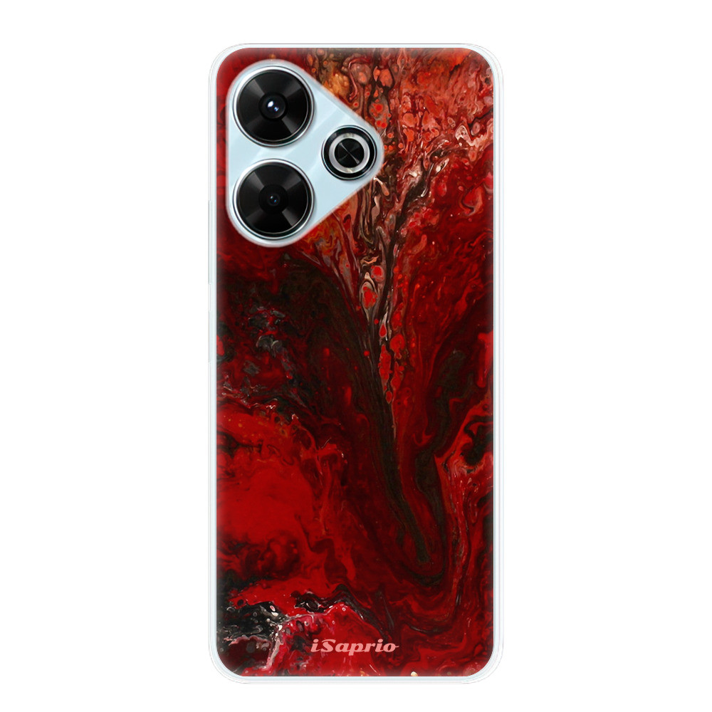 Odolné silikónové puzdro iSaprio - RedMarble 17 - Xiaomi Redmi 13