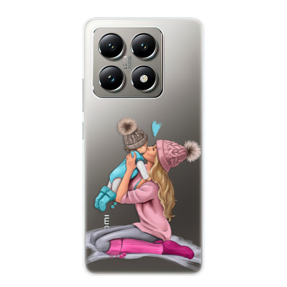 Odolné silikónové puzdro iSaprio - Kissing Mom - Blond and Boy - Xiaomi 14T