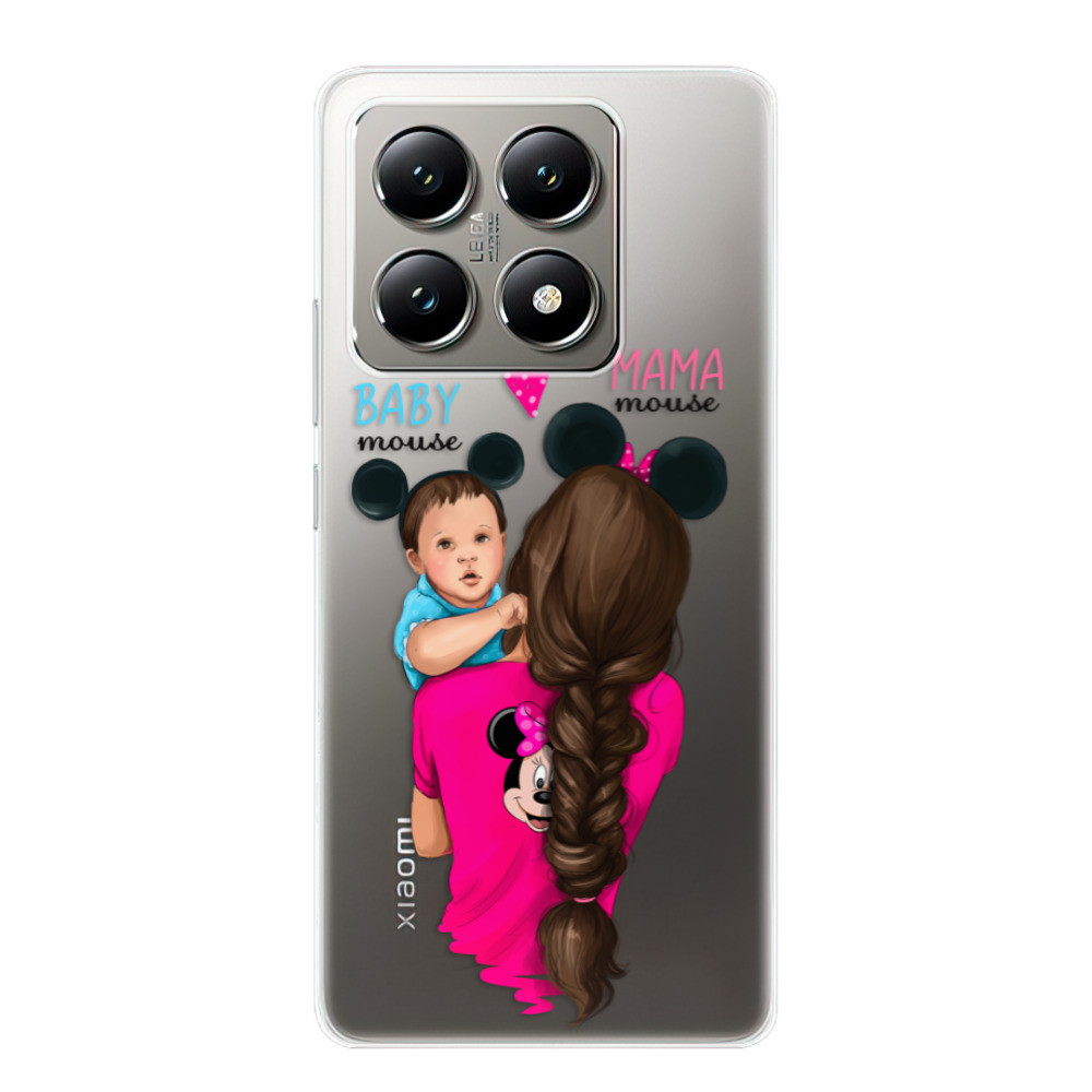 Odolné silikónové puzdro iSaprio - Mama Mouse Brunette and Boy - Xiaomi 14T