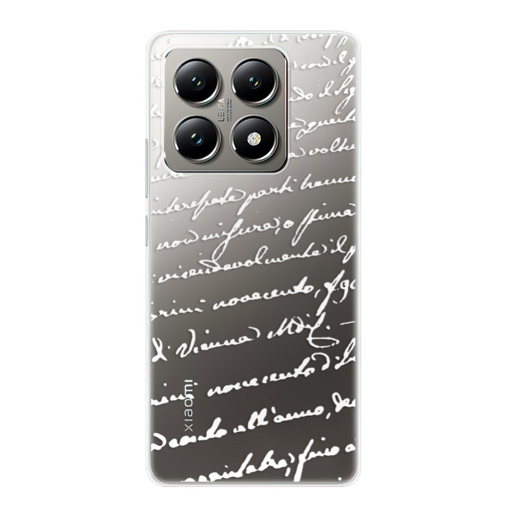 Odolné silikónové puzdro iSaprio - Handwriting 01 - white - Xiaomi 14T