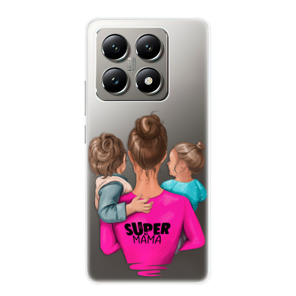 Odolné silikónové puzdro iSaprio - Super Mama - Boy and Girl - Xiaomi 14T Pro