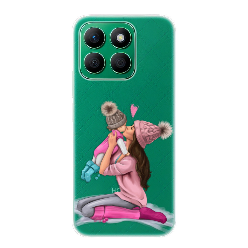 Odolné silikónové puzdro iSaprio - Kissing Mom - Brunette and Girl - Honor X8b