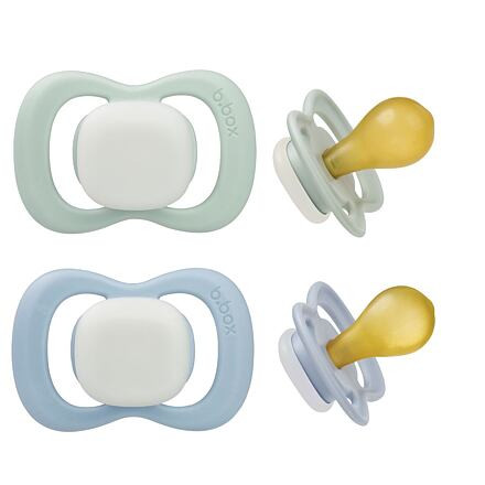 b.box Cumlíky z prírodného kaučuku 6m+, 2ks - GLOW svetlo modrý/šedozelený