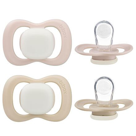 b.box Cumlíky silikónové 6m+, 2ks - GLOW svetlo ružový/latte