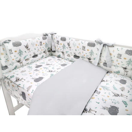 4D sada obliečok Comfort - Lesní priatelia mätová