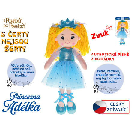Mikro Trading Bábika Princezná Adélka 35cm mäkké telo na batérie česky spievajúci