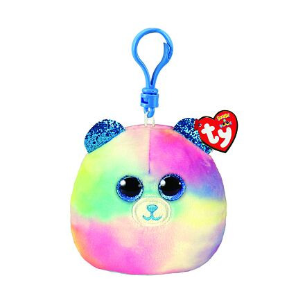 TY Squishy Beanies HOPE, 8,5 cm - farebný medveď - kľúčenka