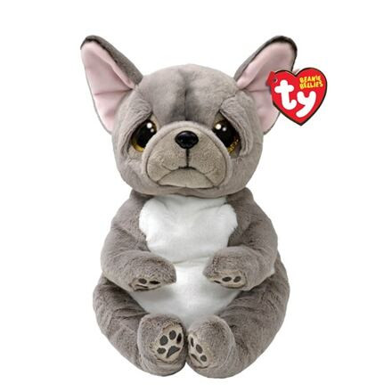 TY Beanie Bellies WILFRED, 24 cm - sivý pes