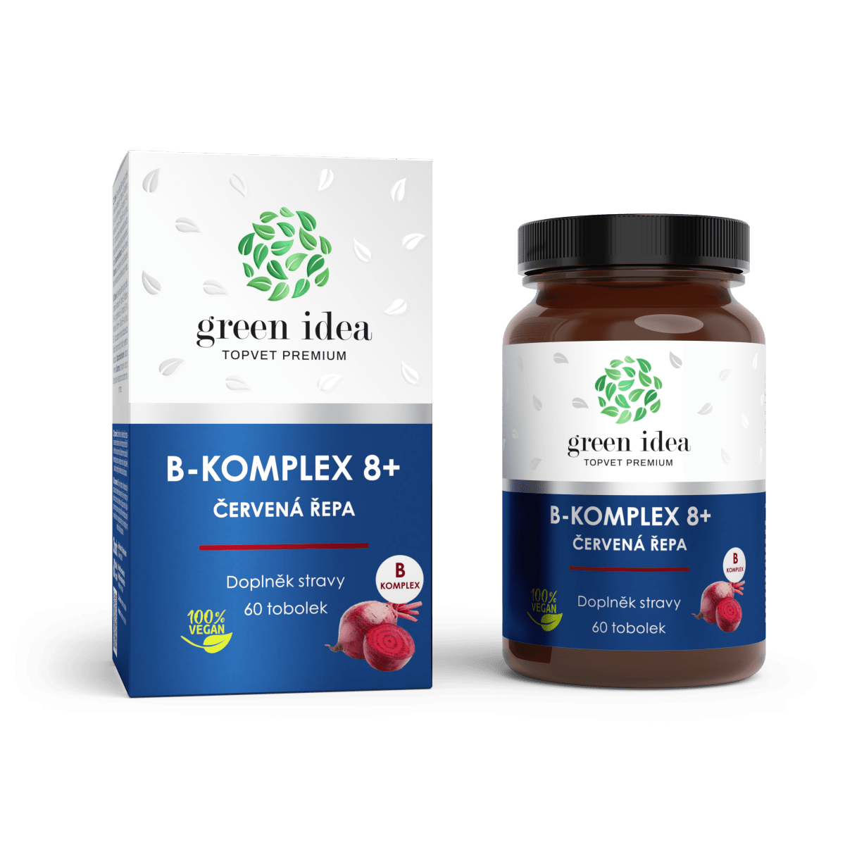 TOPVET GREEN IDEA B-komplex 8+ červená repa 60 ks