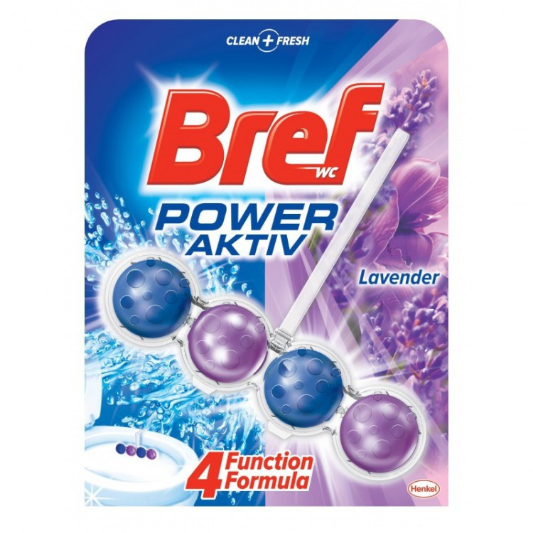 WC záves guličky Bref Power aktiv Lavender 50g