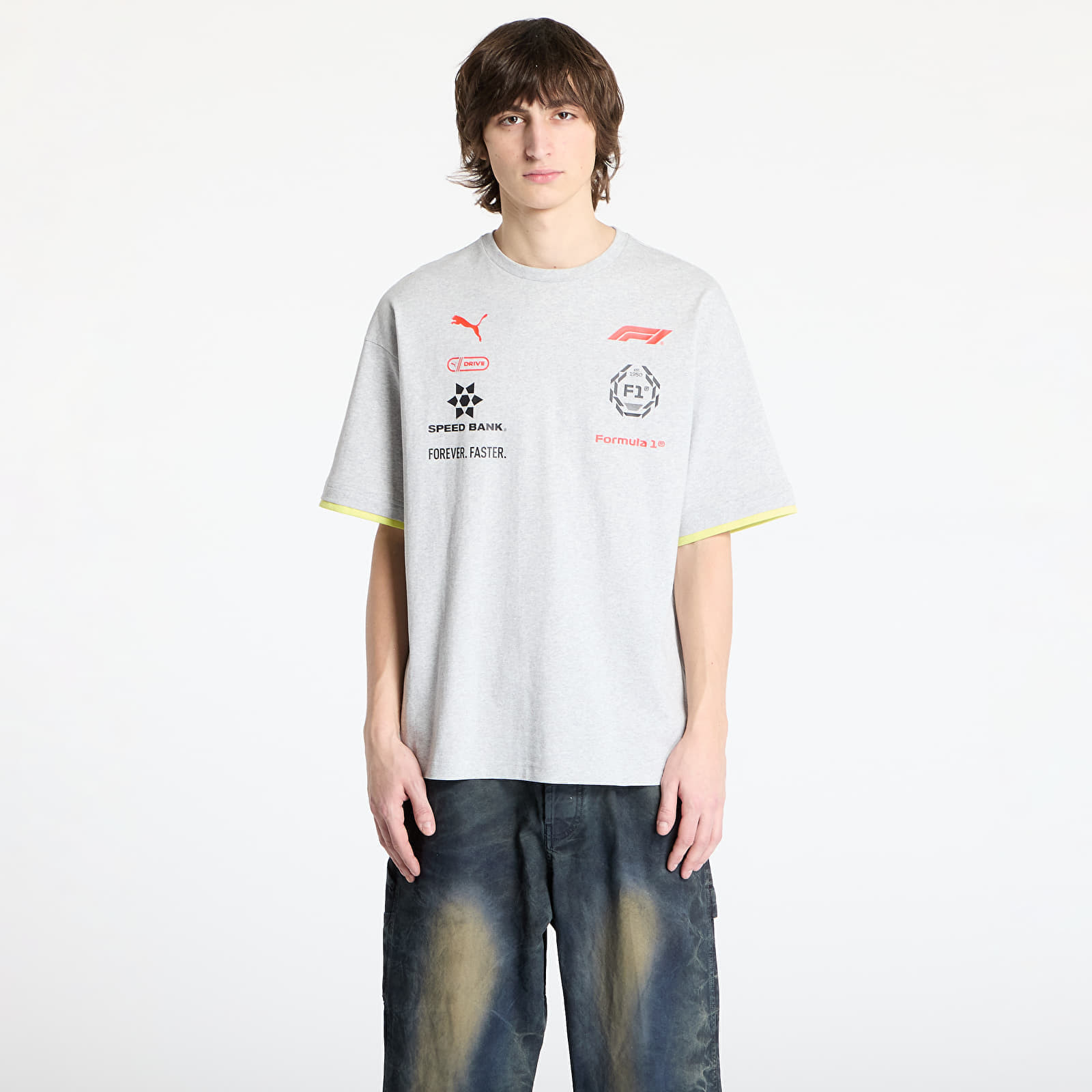Tričko Puma F1 Racing Tee Light Gray Heather M