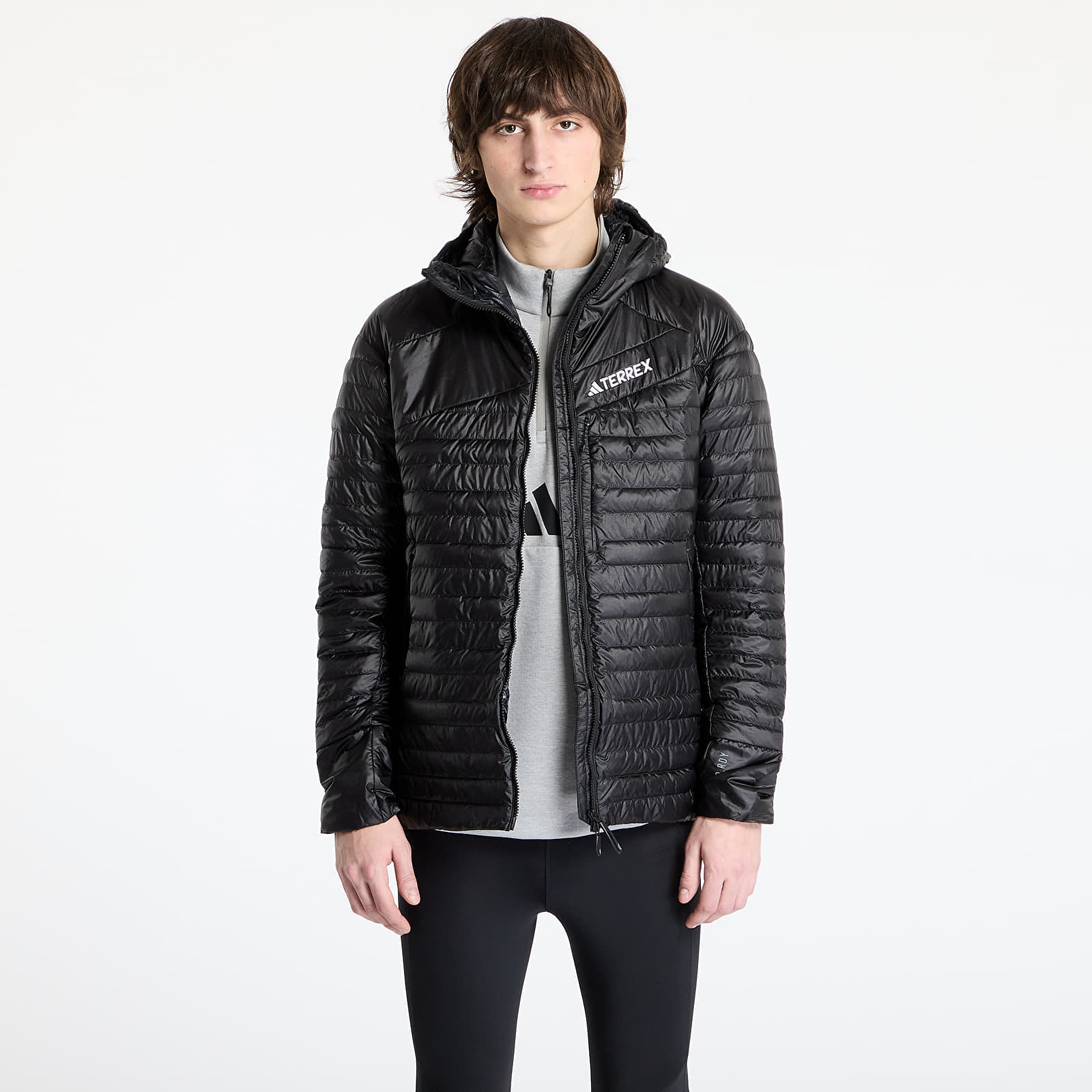 Bunda adidas Terrex Techrock Down Hooded Jacket Black M