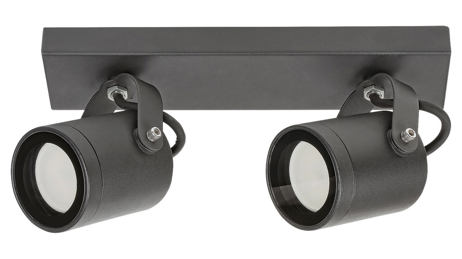 Rabalux Antracitové fasádne/stropné svietidlo Elva pre 2x LED žiarovku GU10 7930