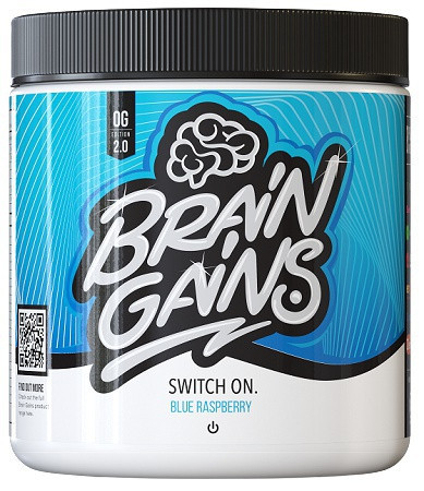 Brain gains switch on 225 g (s kofeínom) - modrá malina