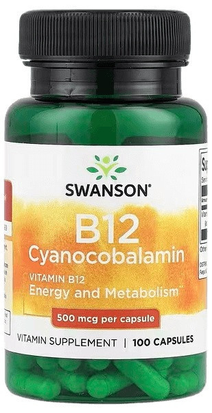 Swanson vitamin b12 500 mcg 100 kapsúl