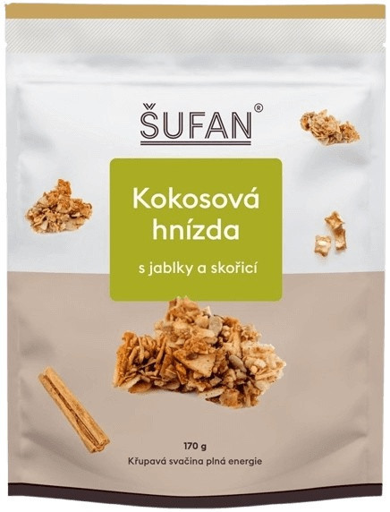 Šufan kokosové hniezda 170 g - s jablky