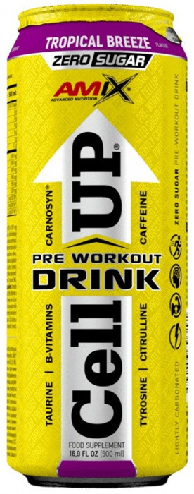 Amix cellup preworkout drink 500 ml - tropical breeze