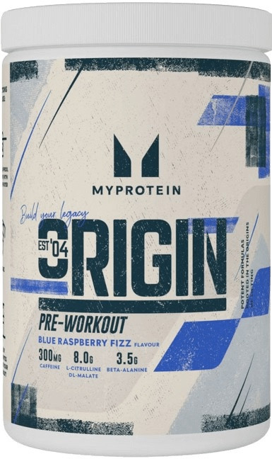 Myprotein origin pre-workout 600 g - modrá malina