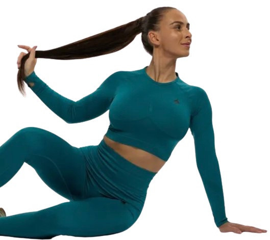 Booty basic active jungle green crop-top