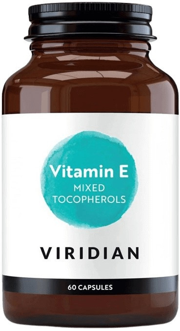 Viridian vitamin e mixed tocopherols 60 kapsúl