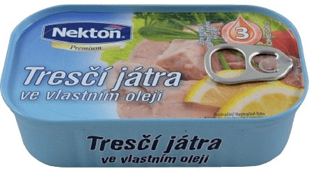 Nekton tresčí játra ve vlastním oleji 115 g