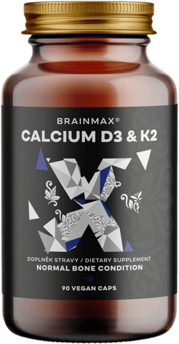 Brainmax calcium d3 & k2 vápník s vitamínem d3 & k2 90