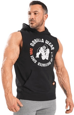 Gorilla wear pánska mikina bez rukávov marshall sleeveless čierna - s