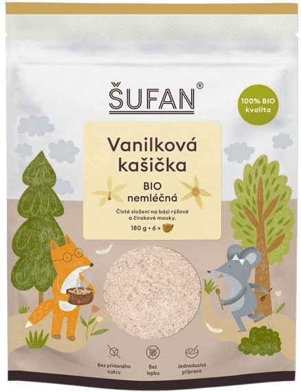 Šufan kašička bio nemléčná 180 g - čučoriedková