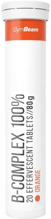 Gymbeam b-komplex 100 % 20 šumivý tablet - pomaranč
