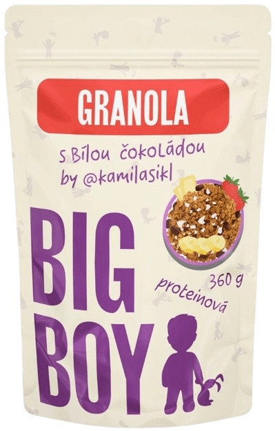 Big boy proteinová granola eko varianta 360 g - s bielou čokoládou by