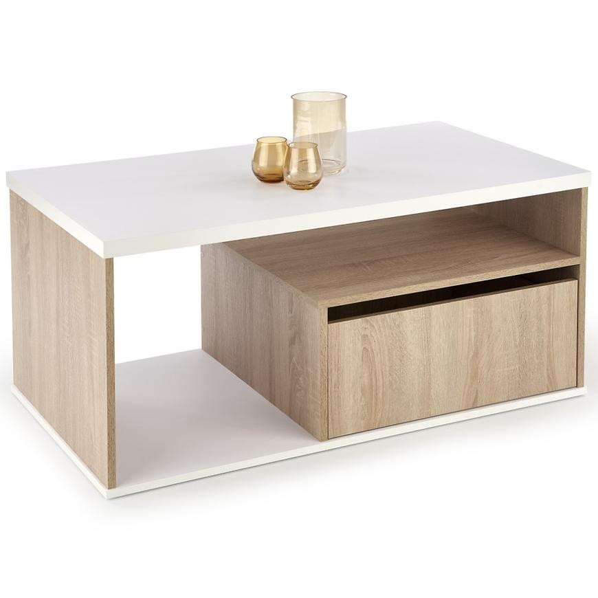 Konferenčný stolík Pantera dub sonoma/biela
