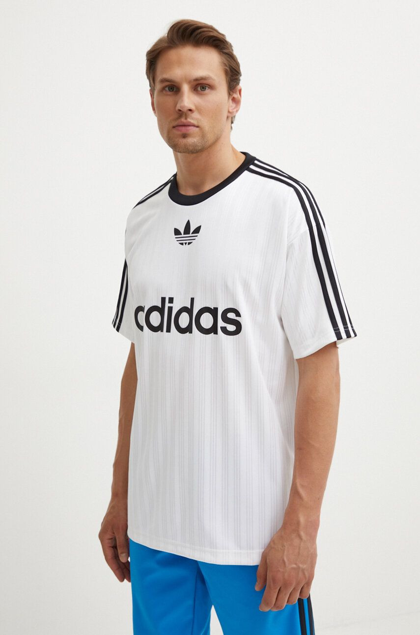 Tričko adidas Originals Adicolor pánske, biela farba, s potlačou, IM9459