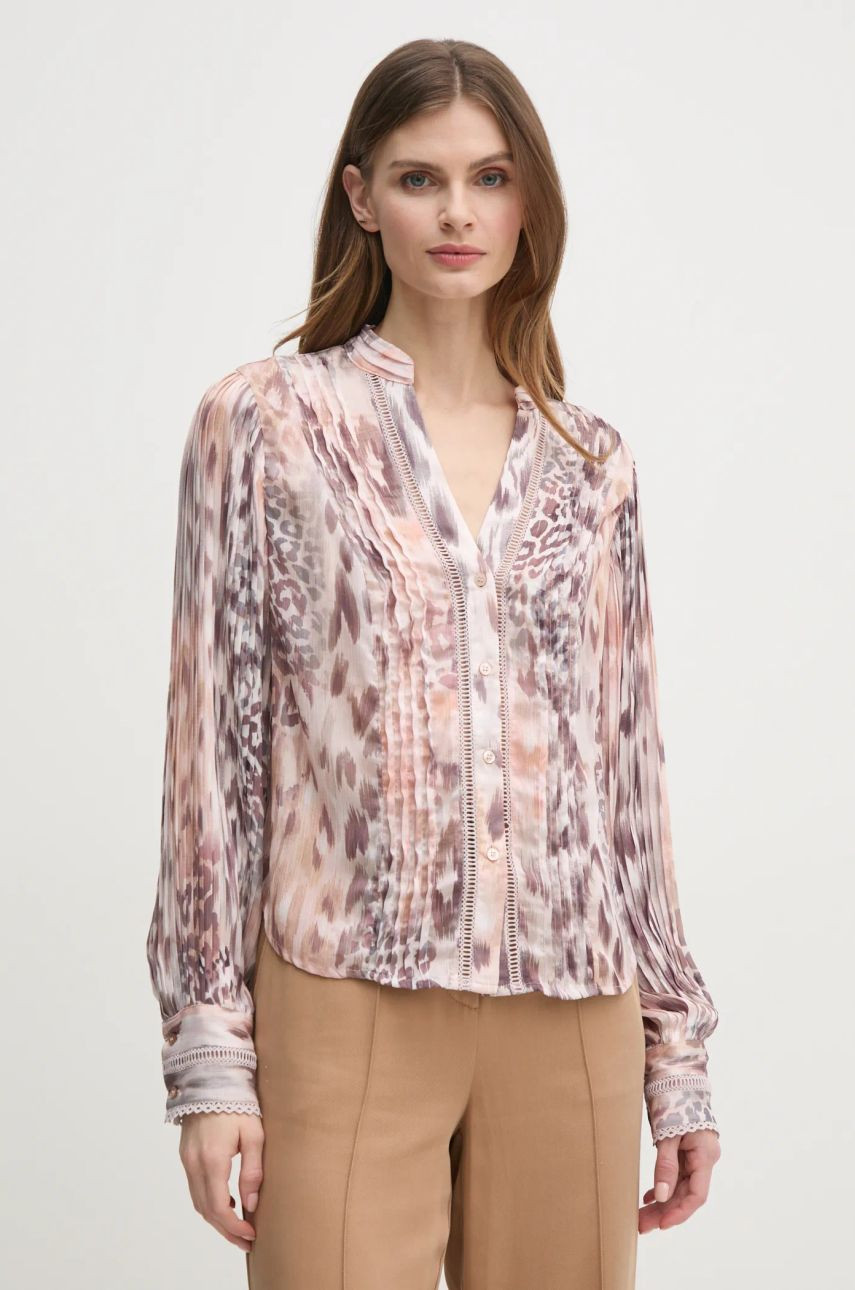 Košeľa Guess dámska, ružová farba, regular, W5RH16 WDW82