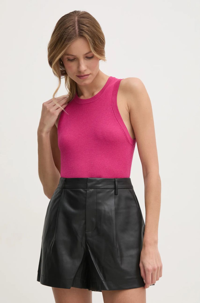 Top Dkny ružová farba, jednofarebná, DJ4R0411