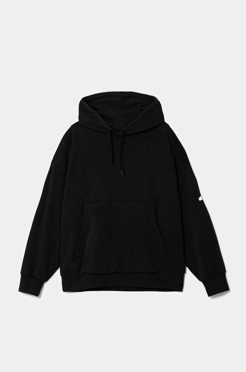 Mikina adidas Essentials pánska, čierna farba, s kapucňou, jednofarebná, JF3587